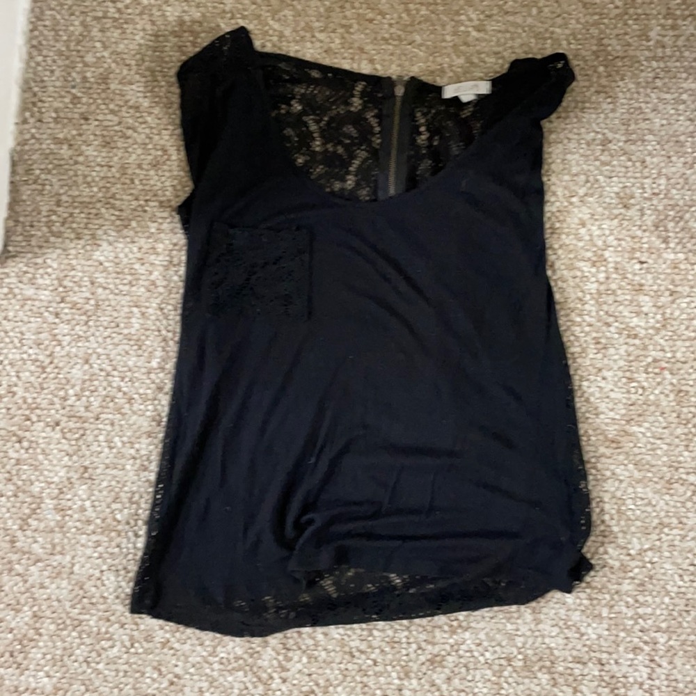 Black blouse w lace back